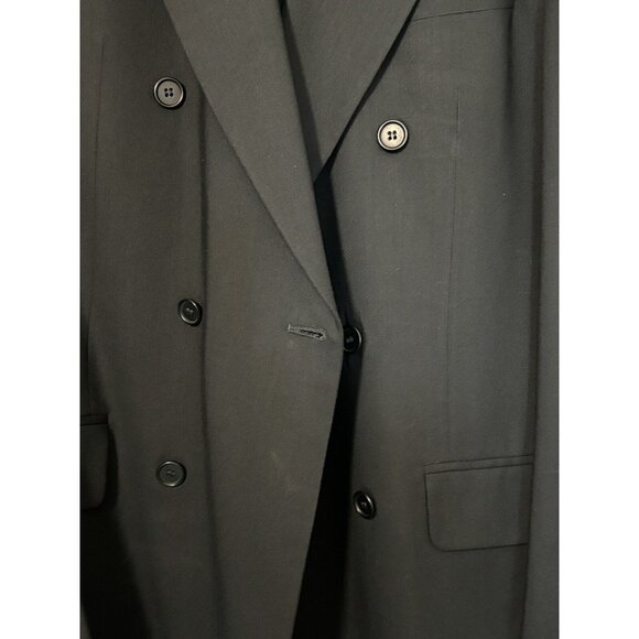 Vito Rufolo San Martino Mens Size 40L Wool Black Blazer Jacket Coat Italy - Picture 3 of 13